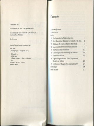 The English Press in the Eighteenth Century