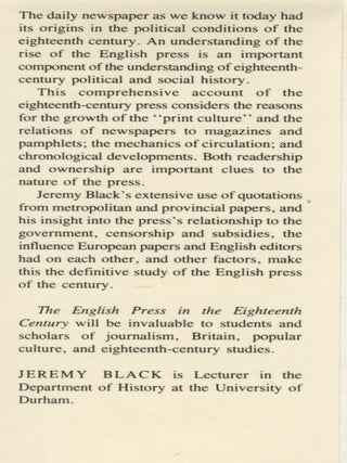 The English Press in the Eighteenth Century