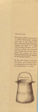 The Renaissance Cookbook; historical perspectives through cookery