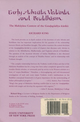Early Advaita Vedanta and Buddhism; the Mahayana context of the Gaudapadiya-Karika