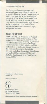 "We Have a Duty"; the Supreme Court and the Watergate tapes litigation