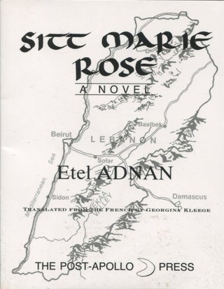 Item #9730 Sitt Marie Rose; a novel. Etel Adnan