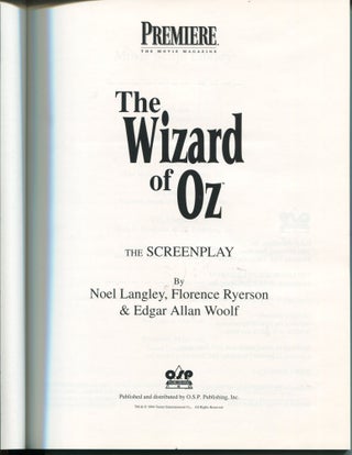 The Wizard of Oz; the screenplay